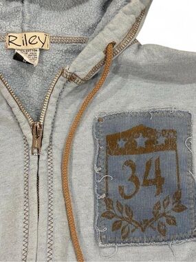 Y2K Vintage Riley blue zip up hoodie